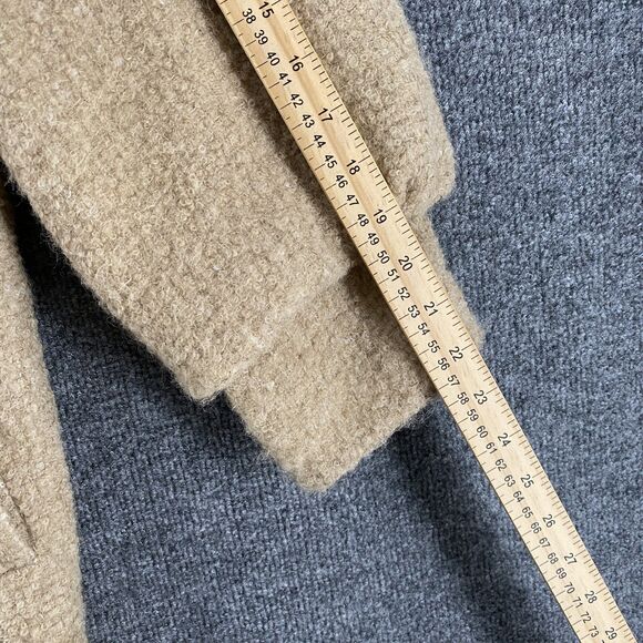 Leifsdottir Coat Womens 8 Tan Wool Mohair Alpaca Blend Textured Button Classy - Picture 13 of 13